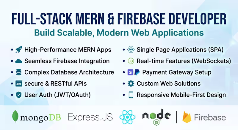 Cover image for Full-Stack React & Node.js Engineering Support