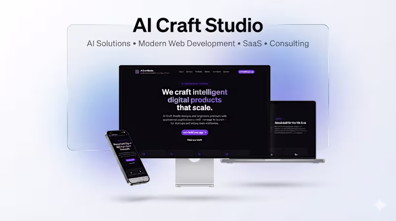 Cover image for AI Craft Studio | Web  & SaaS Platform (Future AI Solutions)