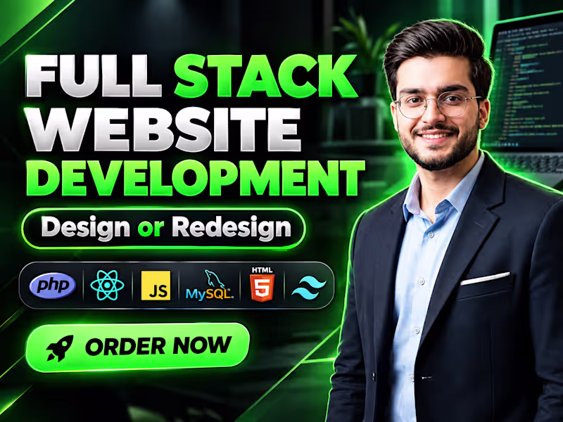 Cover image for I will build custom website full stack website development