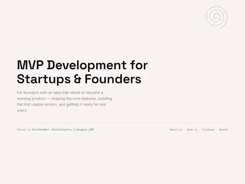 Cover image for MVP Development for Startups & Founders