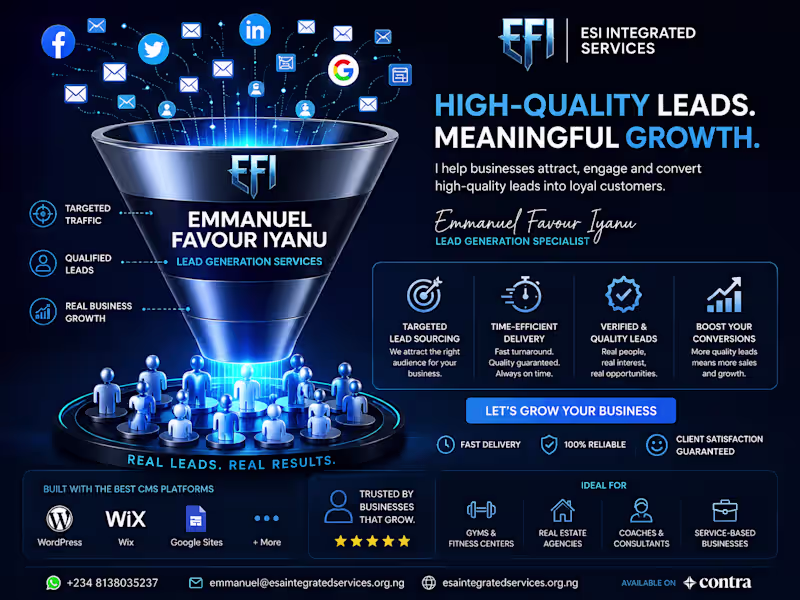 Cover image for Top-Quality Lead Generation for Your Business Success!