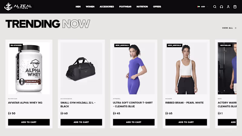 Cover image for Al Zeal Fitness Ecommerce Store