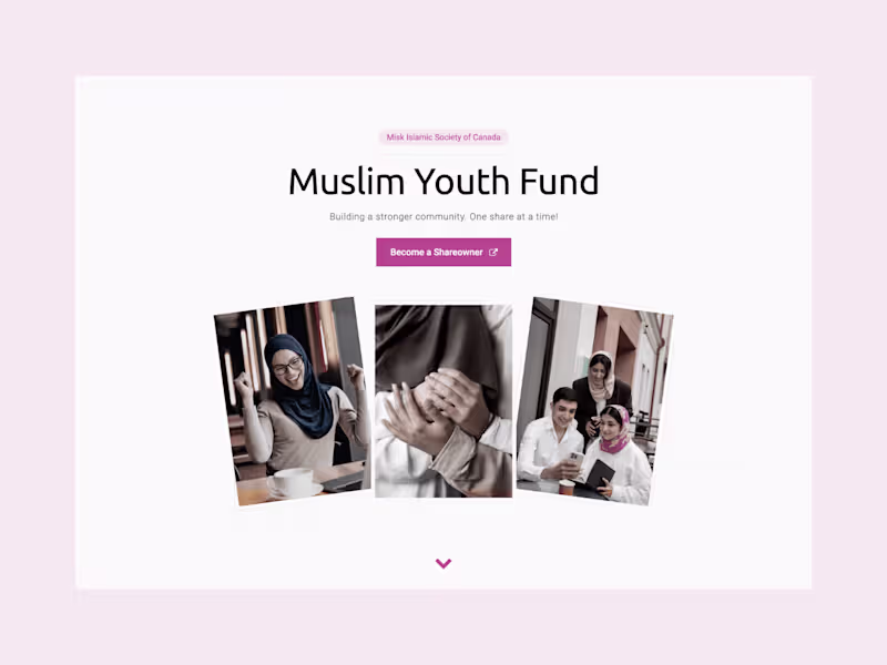 Cover image for Share-ownership Landing Page Design (Muslim Youth Fund)