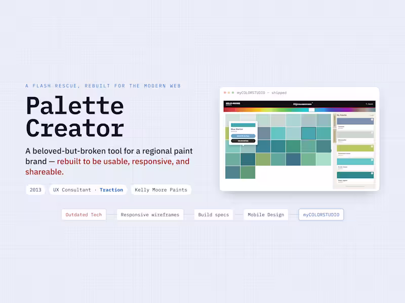 Cover image for The Palette Creator was a rescue, not a redesign