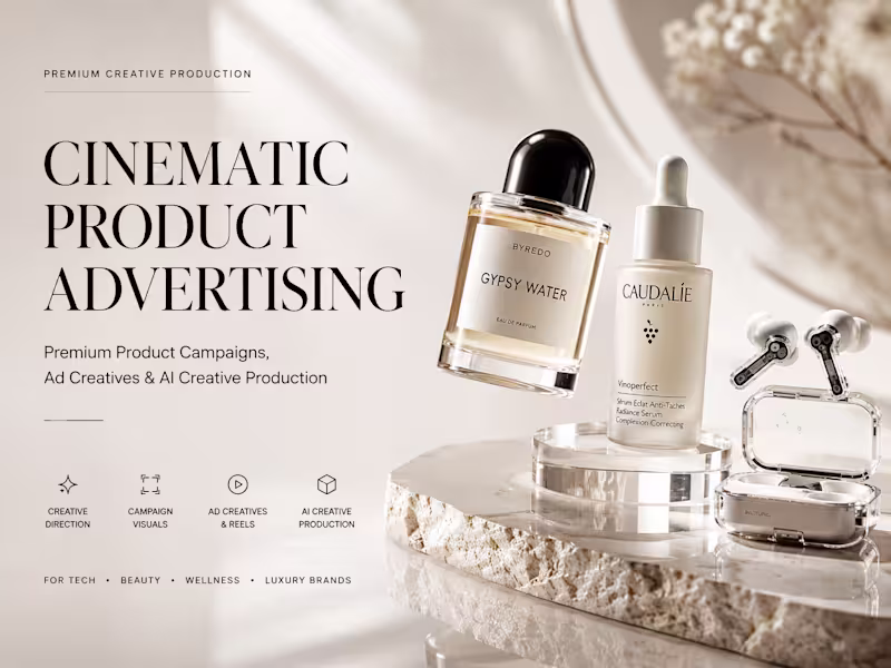 Cover image for Cinematic Product Advertising for DTC & Tech Brands