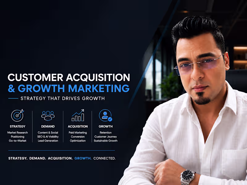 Cover image for Customer Acquisition & Growth Marketing | Go-to-Market Strategy