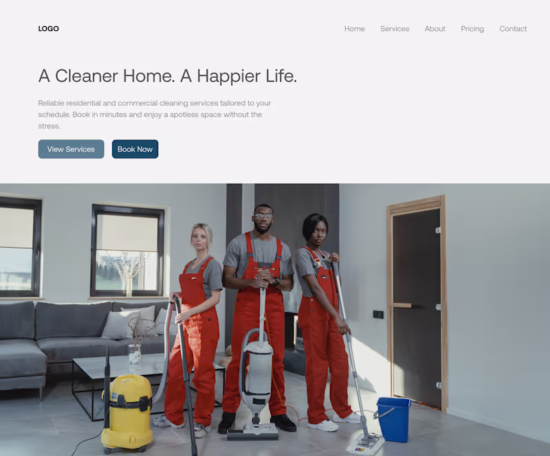 Cover image for Cleaning Company Website