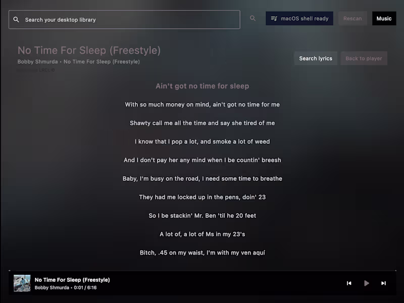Cover image for A cross-platform music application designed