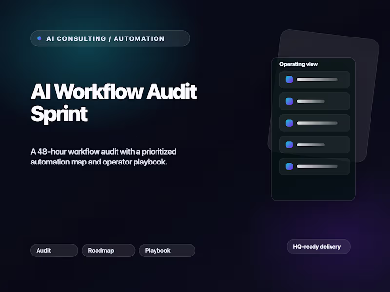 Cover image for AI Workflow Audit Sprint