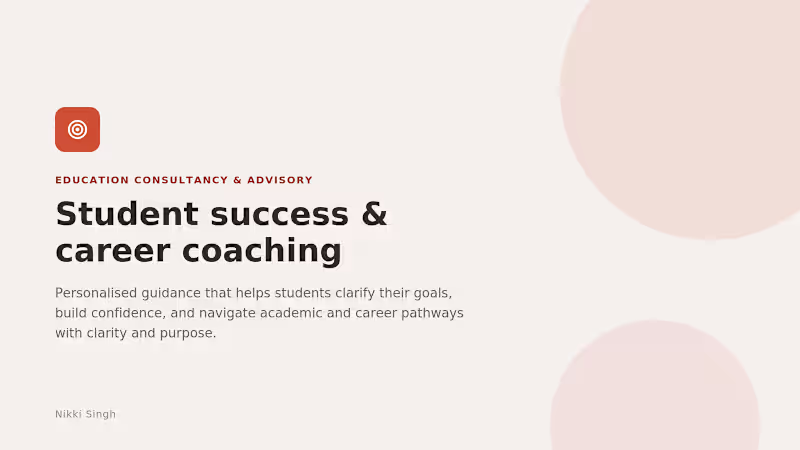Cover image for Student Mentoring/ Coaching