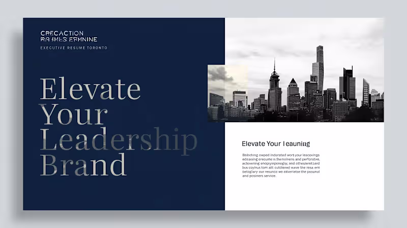Cover image for Executive Resume Writing Services Toronto