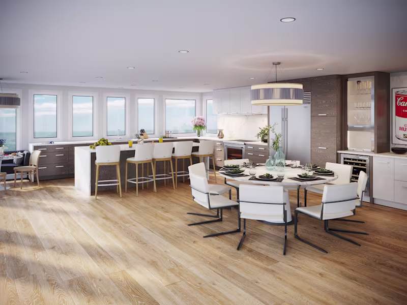 Cover image for Coastal Kitchen & Dining Renovation - Interior 3D Visualization