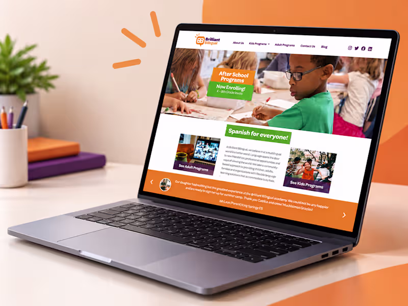 Cover image for Bilingual Language School Website | WordPress Elementor