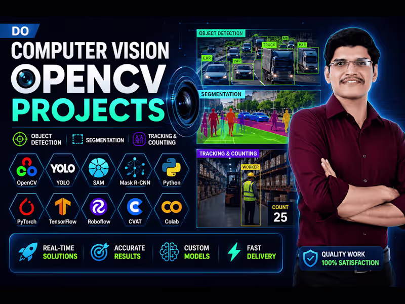 Cover image for Computer vision opencv,object detection,segmentation projects 
