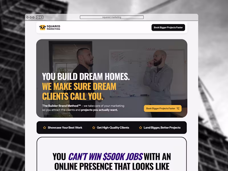 Cover image for Squared Marketing Website Design and Launch
