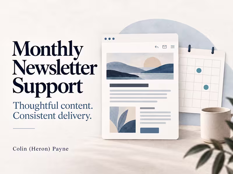 Cover image for Monthly Newsletter Support