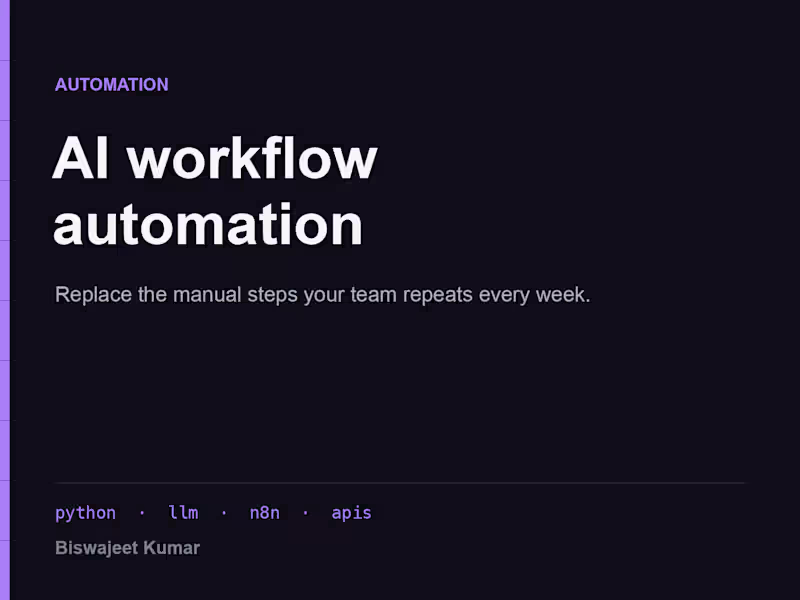 Cover image for AI workflow automation — cut the manual steps