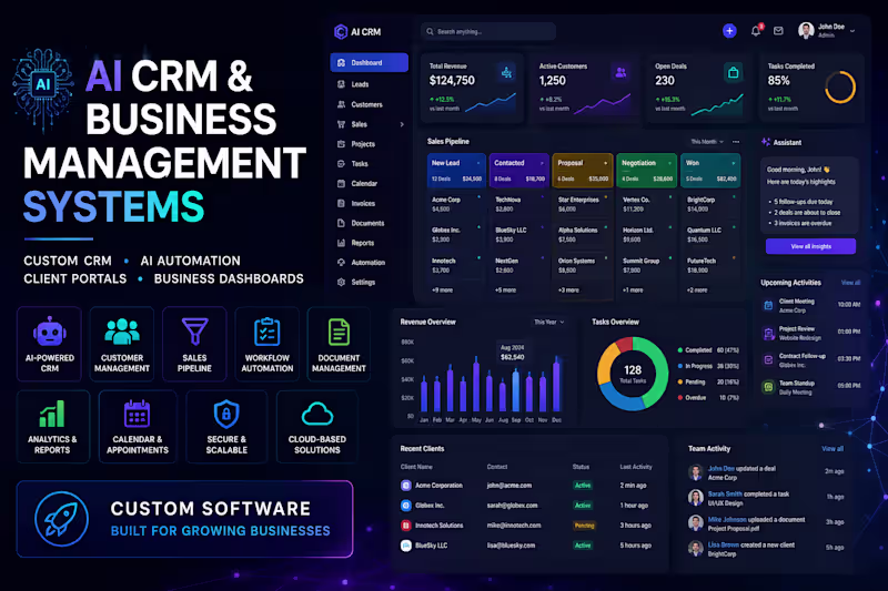 Cover image for AI CRM and Business Management System Development