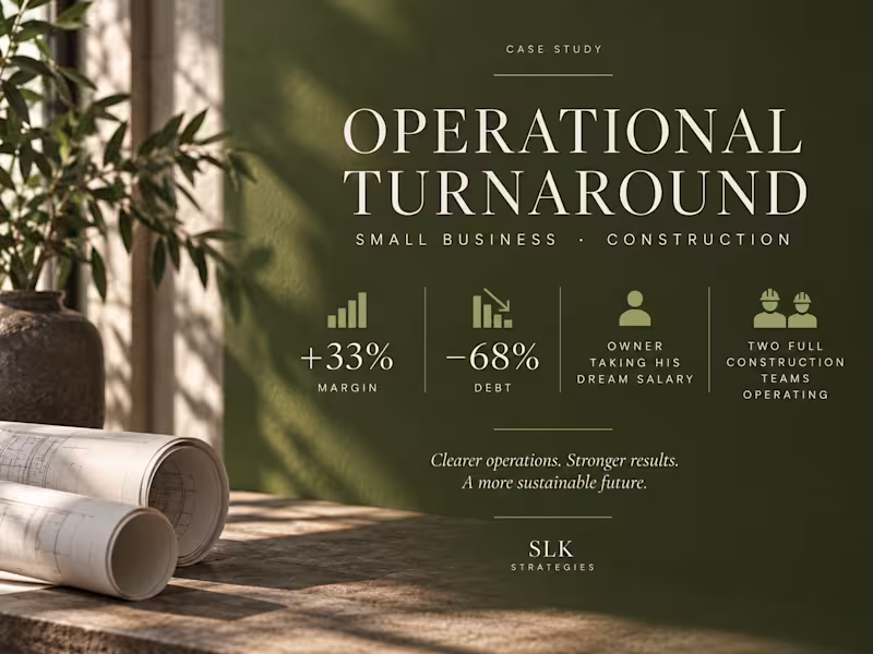 Cover image for Operational Turnaround for a Growing Construction Business
