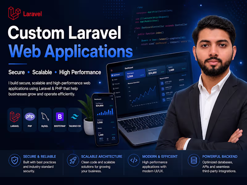 Cover image for Custom Laravel Web Application Development