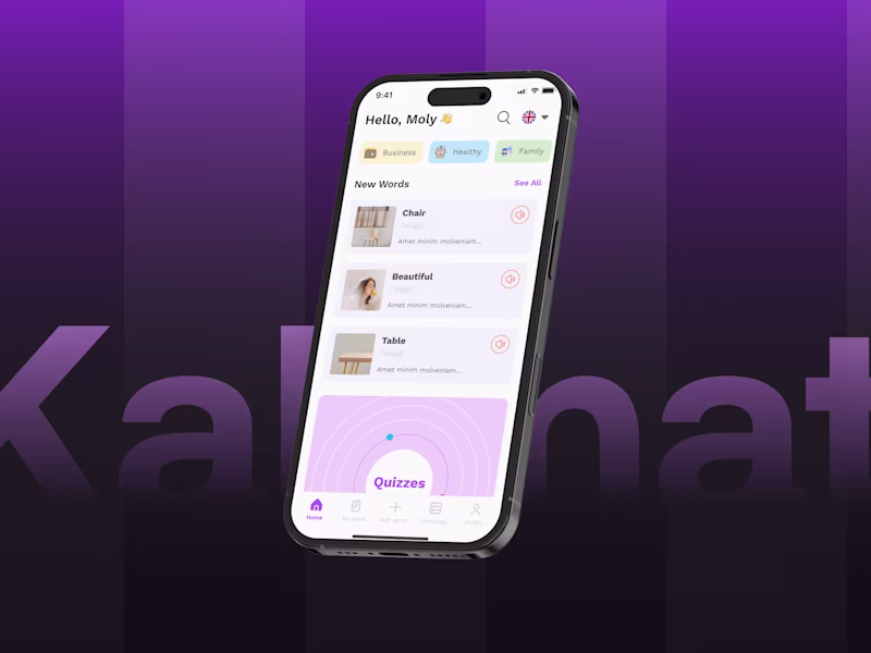 Cover image for Language Learning App UX/UI Design | Kalimaty
