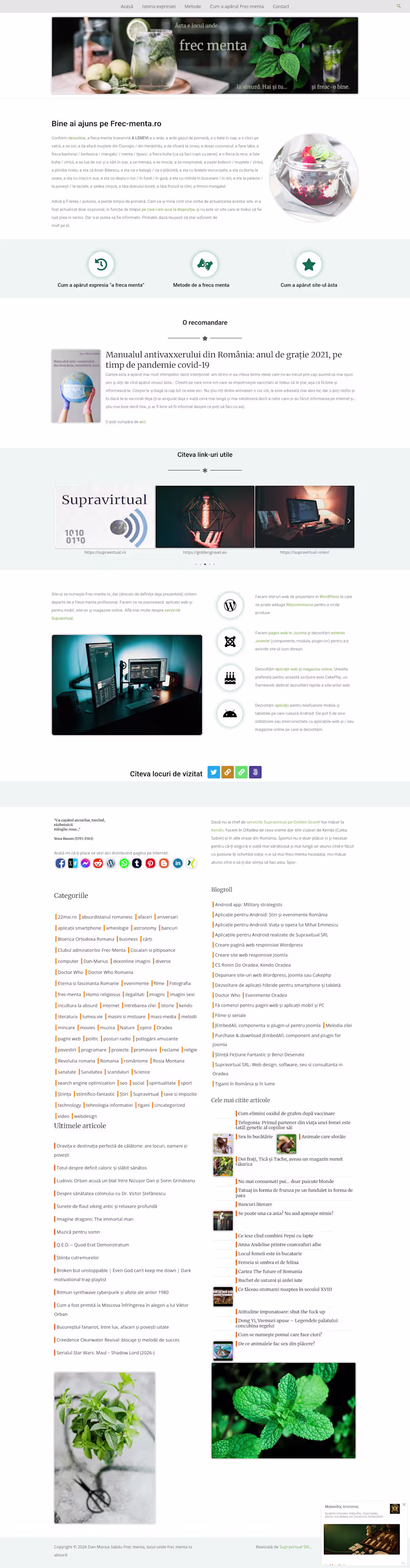 Cover image for Designing this website about mint rubbing.