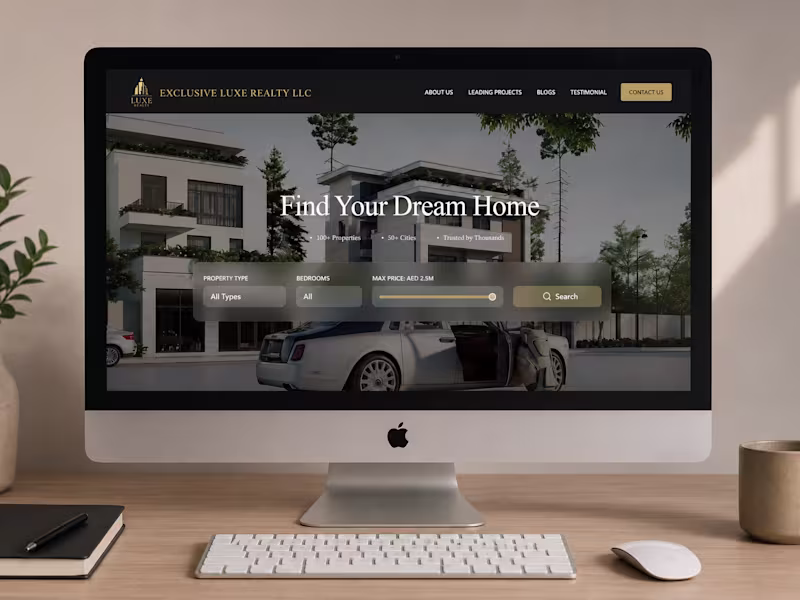 Cover image for Dubai Real Estate: High-Converting Luxury Property Website