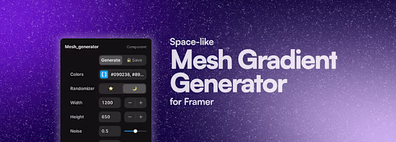 Cover image for Mesh Gradient Generator for Framer