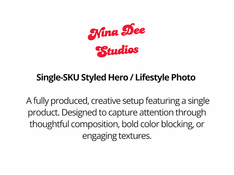 Cover image for Single-SKU Styled Hero / Lifestyle Photo 