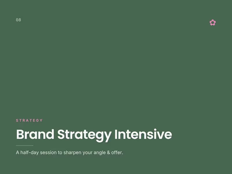 Cover image for Brand Strategy Intensive