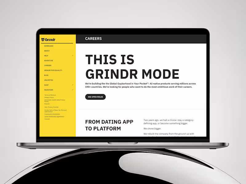 Cover image for Interactive Careers Page Development for Grindr