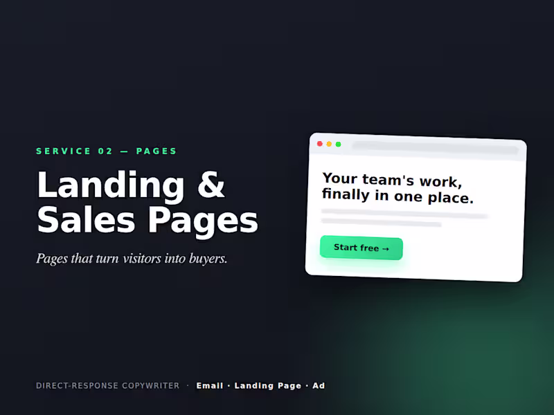 Cover image for Sales & Landing Page Copy
