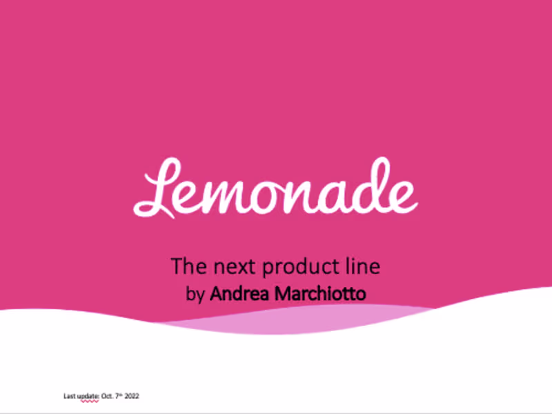 Cover image for Lemonade's Next Product Line