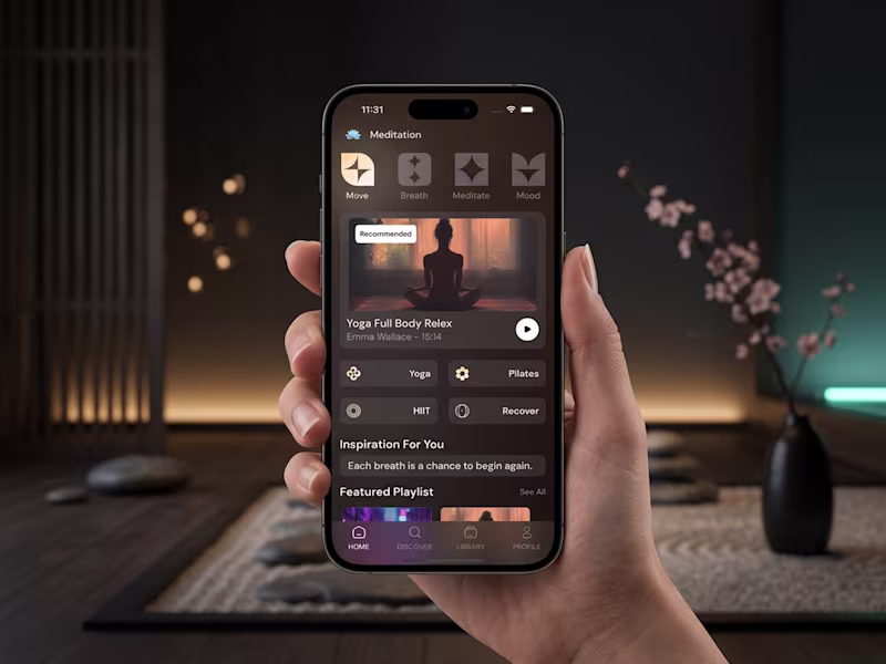 Cover image for Find Calm in Every Moment | Meditation App Design