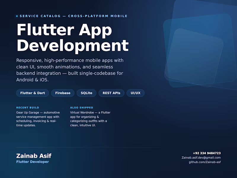 Cover image for Flutter App Development