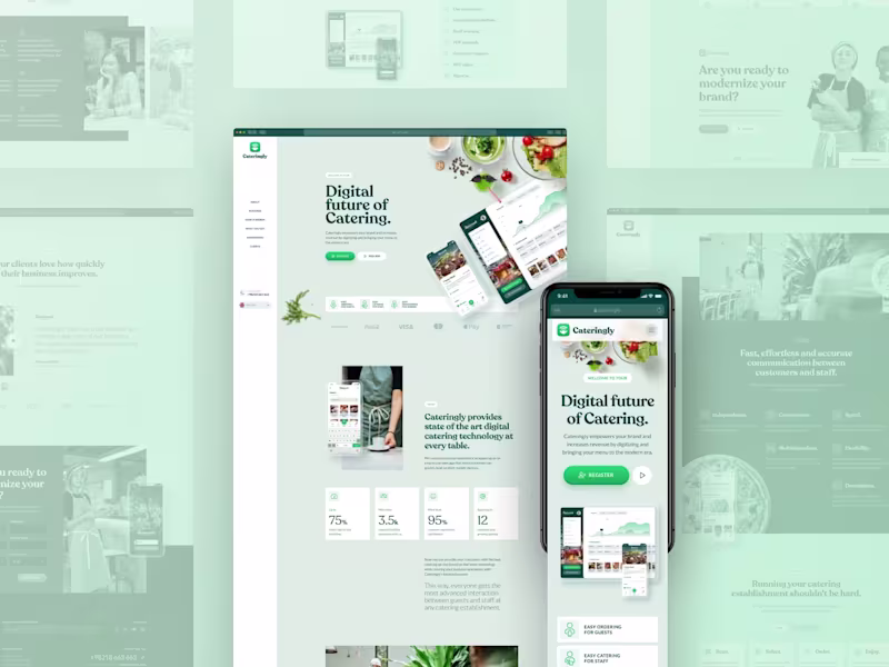 Cover image for Digital Catering Service Landing Page