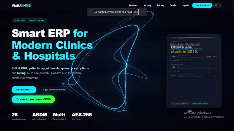Cover image for VixitAi Hospital management Saas |Built from scratch