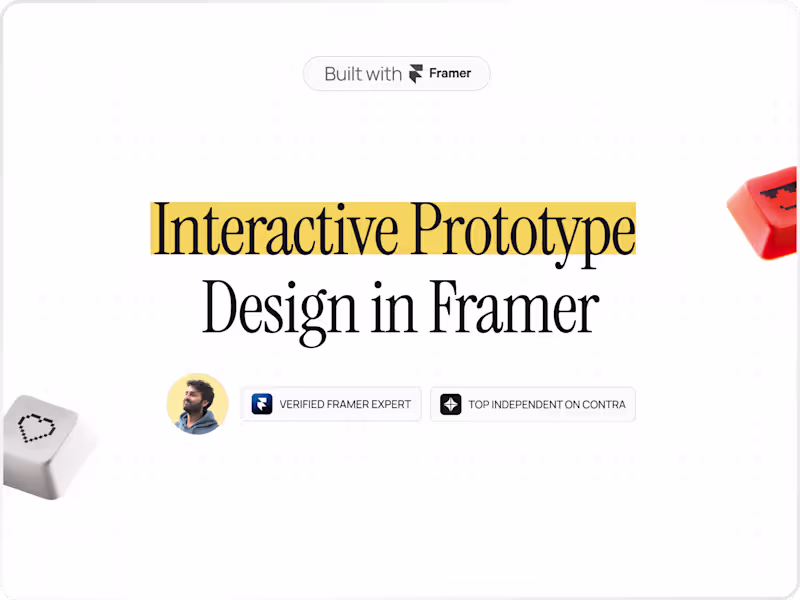 Cover image for Interactive Prototype Design in Framer