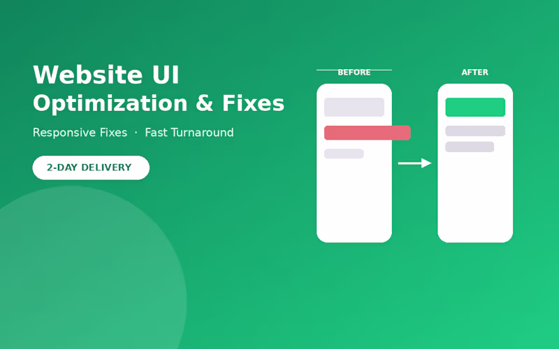 Cover image for Website UI Optimization & Mobile Fixes