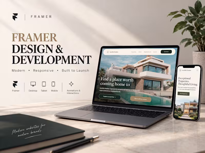 Cover image for Framer Landing page