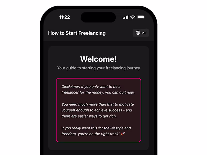 Cover image for Interactive web page/app creation