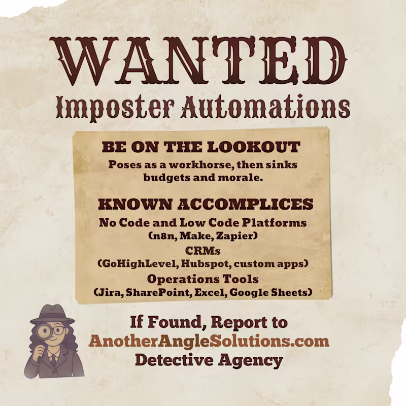 Cover image for 📋 WANTED: Imposter Automations🕵️
The worst