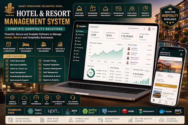 Cover image for Hotel & Resort Management System Development