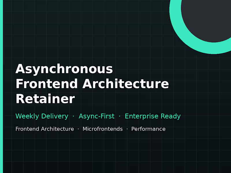 Cover image for Asynchronous Frontend Architecture Retainer