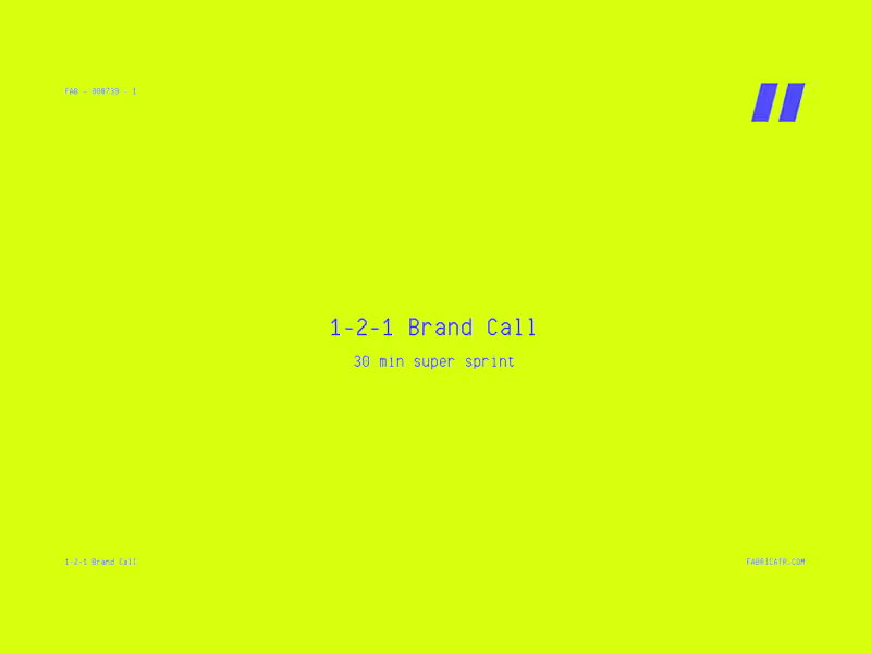Cover image for 1-2-1 Brand Discussion