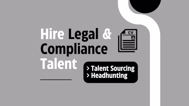 Cover image for Legal & Compliance Hiring & Recruitment Solution for your team 