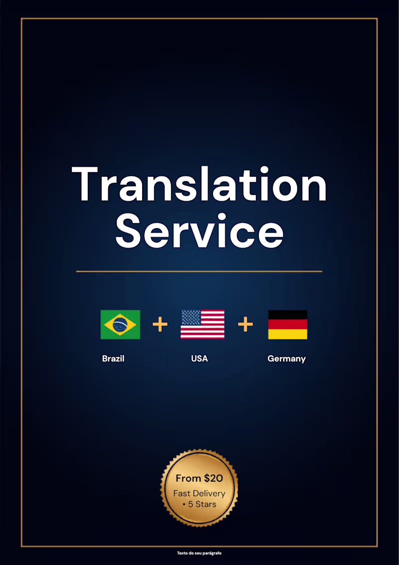 Cover image for Portuguese English German Translation — Fast Delivery