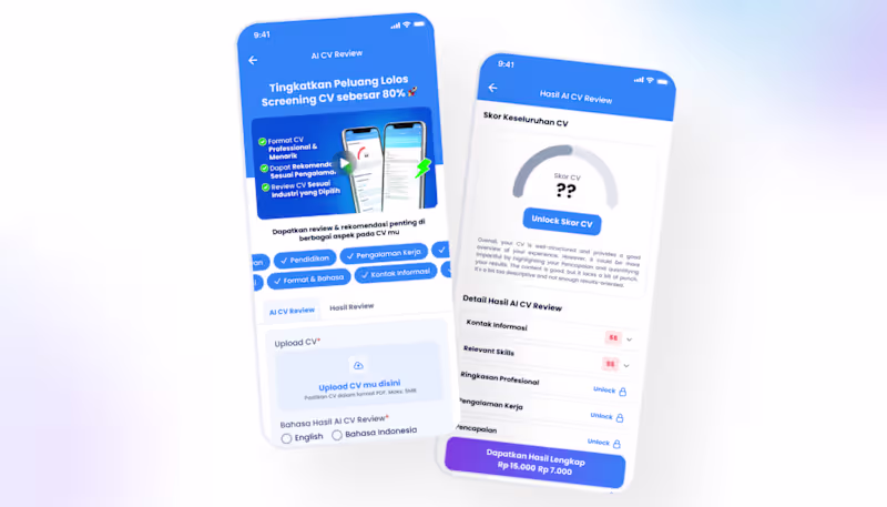 Cover image for AI CV Review Mobile App UI UX Design