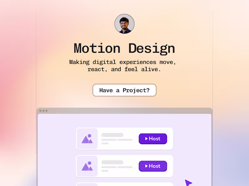 Cover image for Motion Design