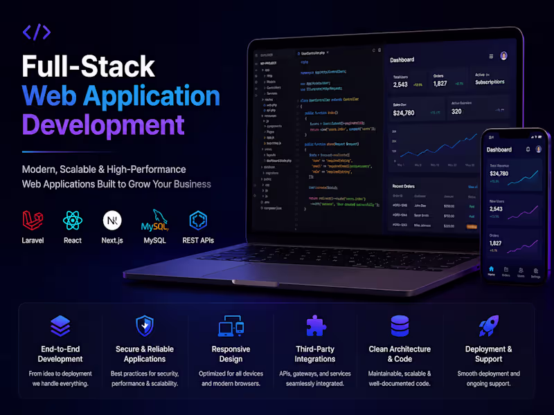 Cover image for Full-Stack Web Application Development